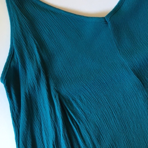 Roxy lightweight Teal Blue Flowy Mini Sundress - Picture 2 of 3